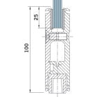 Dorma Glas 76.5mm Rails for Glass Doors