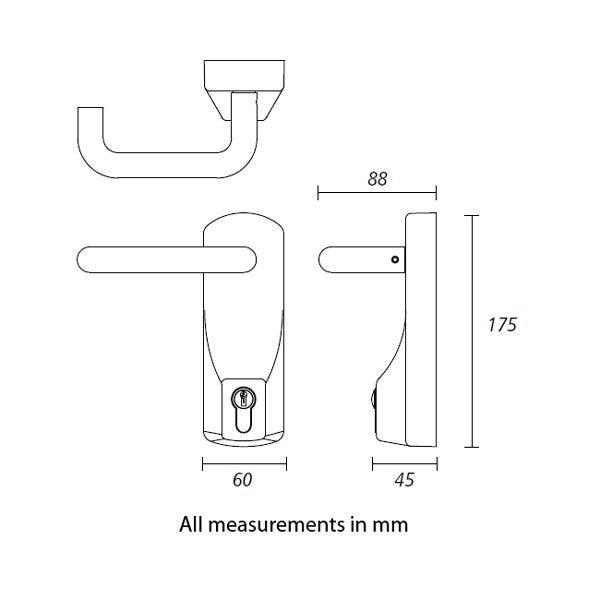Outside Access Locking Devices for Exidor Panic Hardware