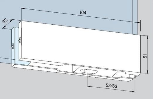 Dorma Glas Universal PT10 Bottom Patch
