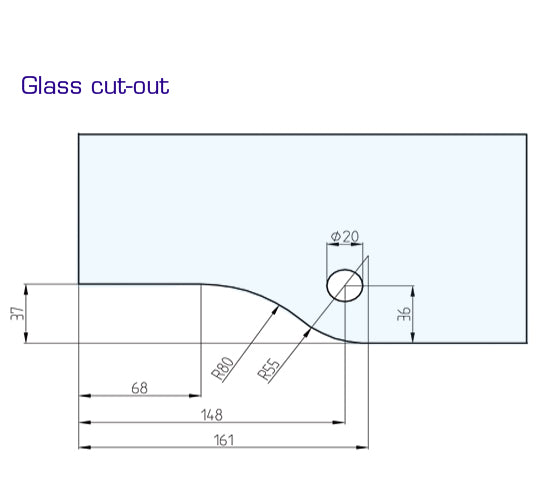 Dorma Glas Universal PT10 Bottom Patch