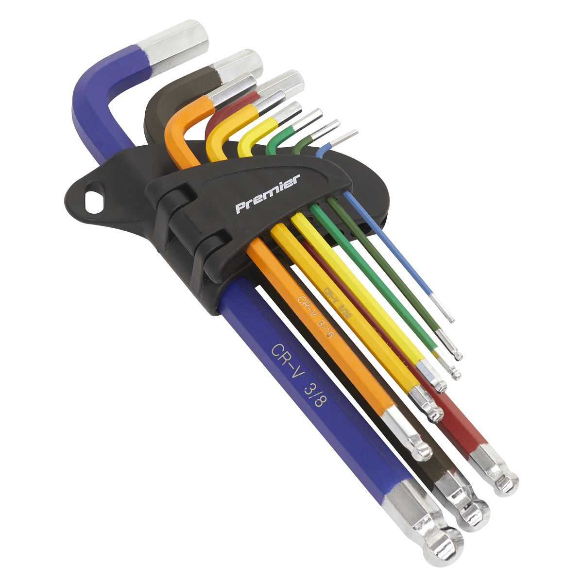 Sealey Premier Imperial Long Ball-End Hex Key Set 9pc