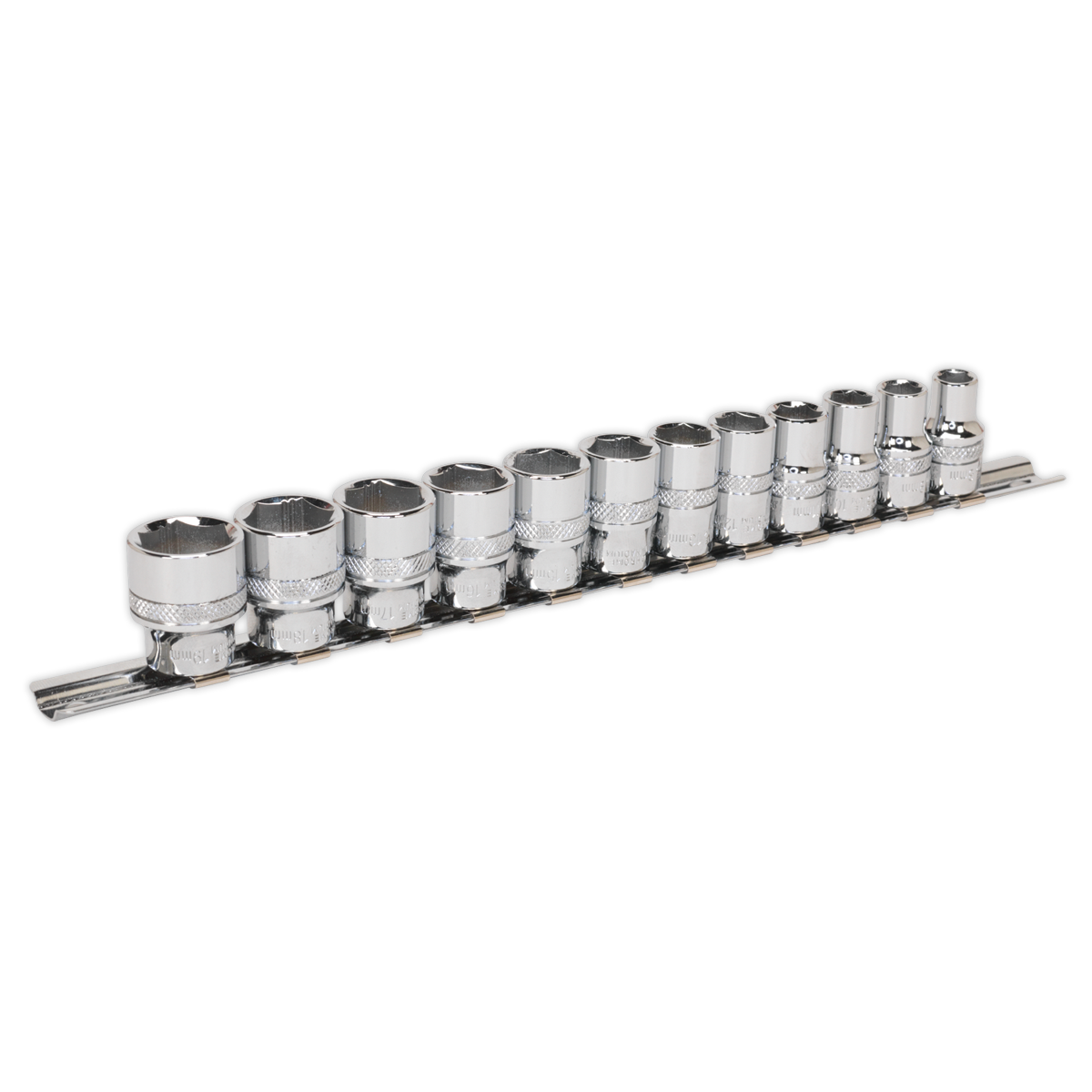 Sealey Premier Lock-On™ Socket Set 3/8” Sq Drive 12pc