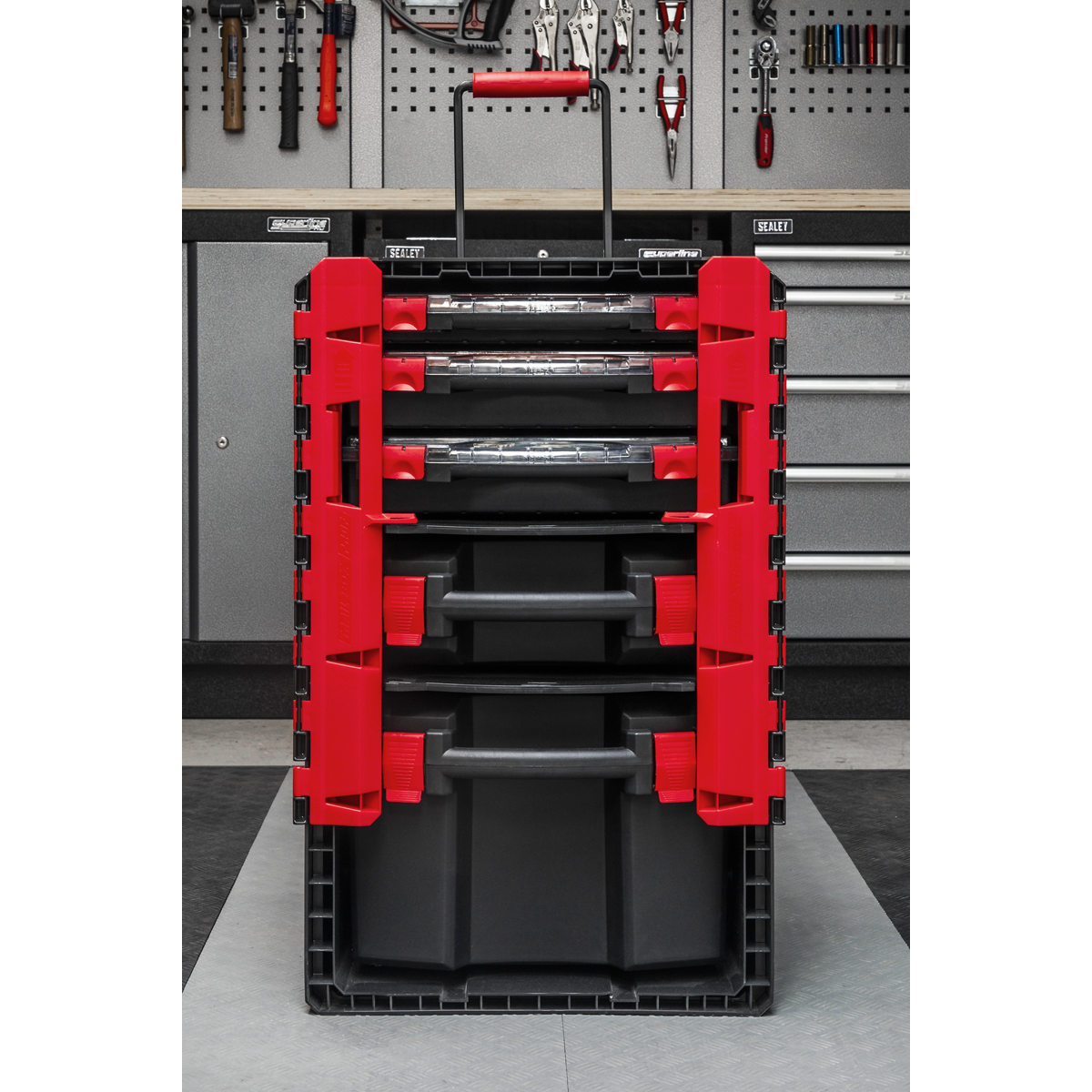 Sealey AP860 Professional Mobile Toolbox With 5 Removable Storage Cases