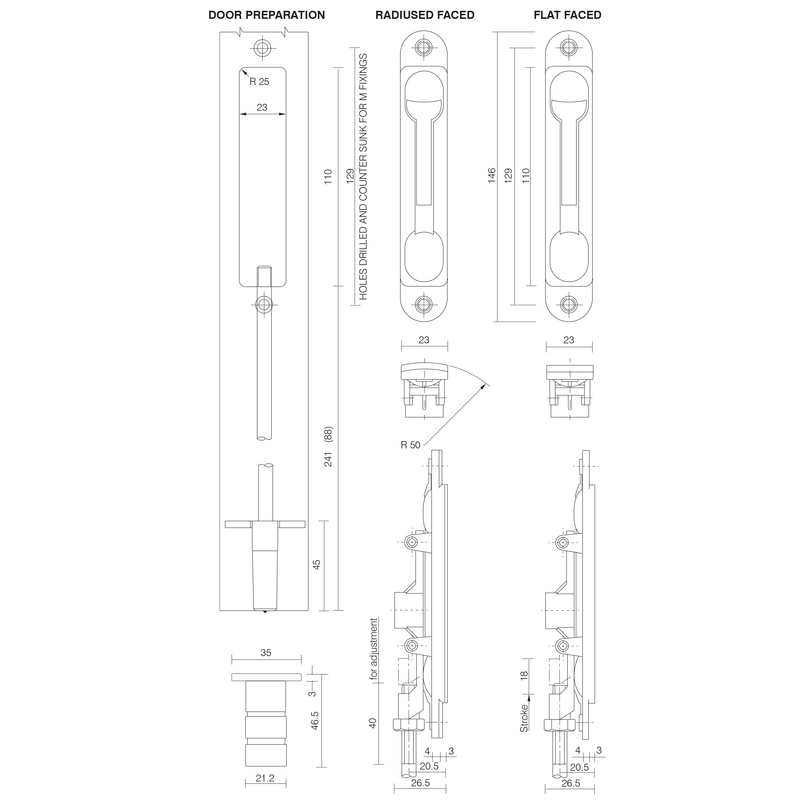 Axim Flush Bolts