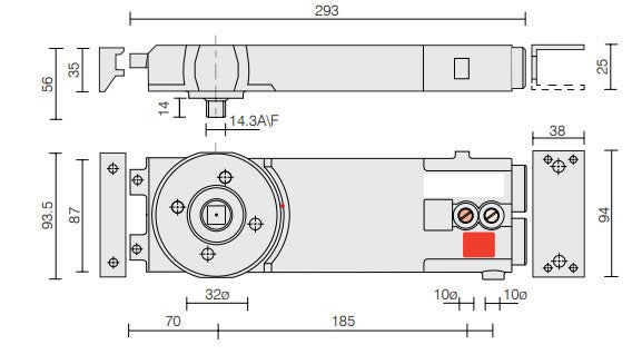 Axim TC-8800 Series Transom Closer - Hold Open