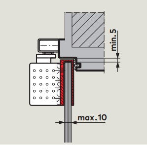 dormakaba TS92 Glass Door Saddle Bracket