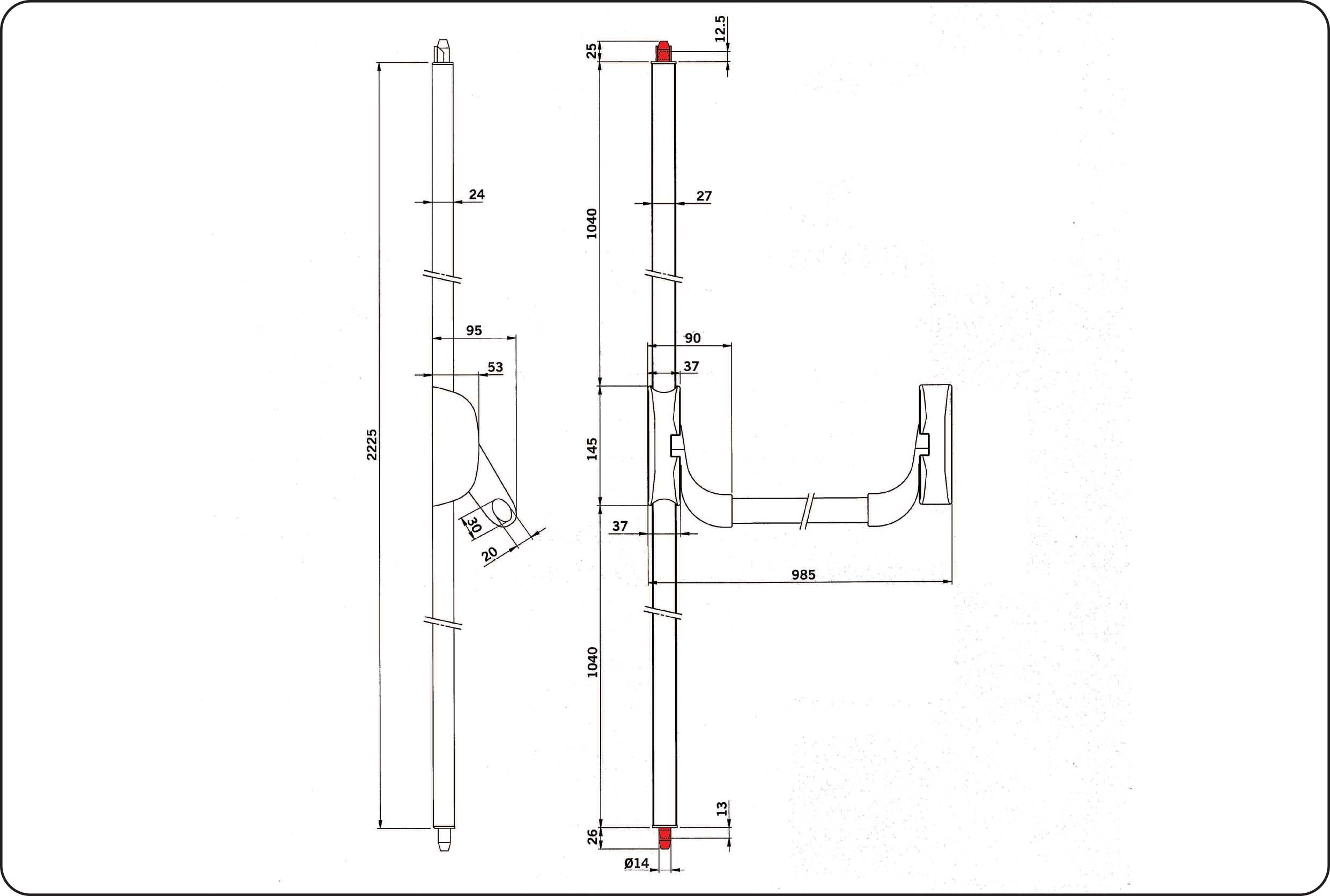 dormakaba PHA2220 Shoot Bolt