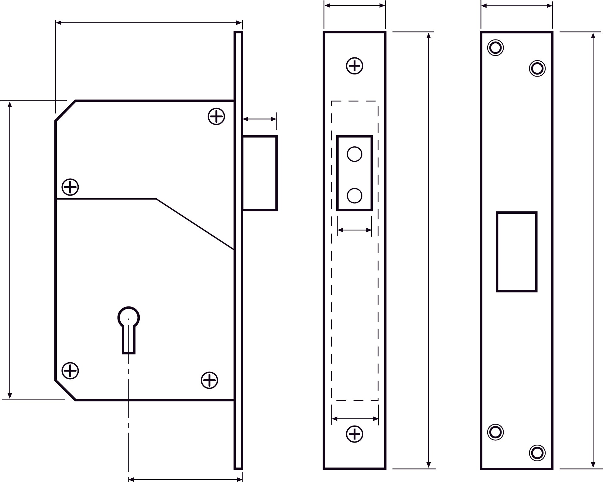 Chubb Union 3G110 Mortice Deadlock for Timber Doors