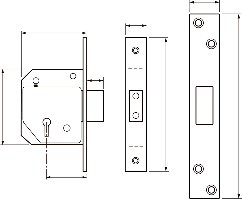 Chubb Union 3G114 Mortice Deadlock 5 Lever – doorspares