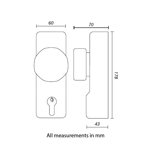 Outside Access Locking Devices for Exidor Panic Hardware