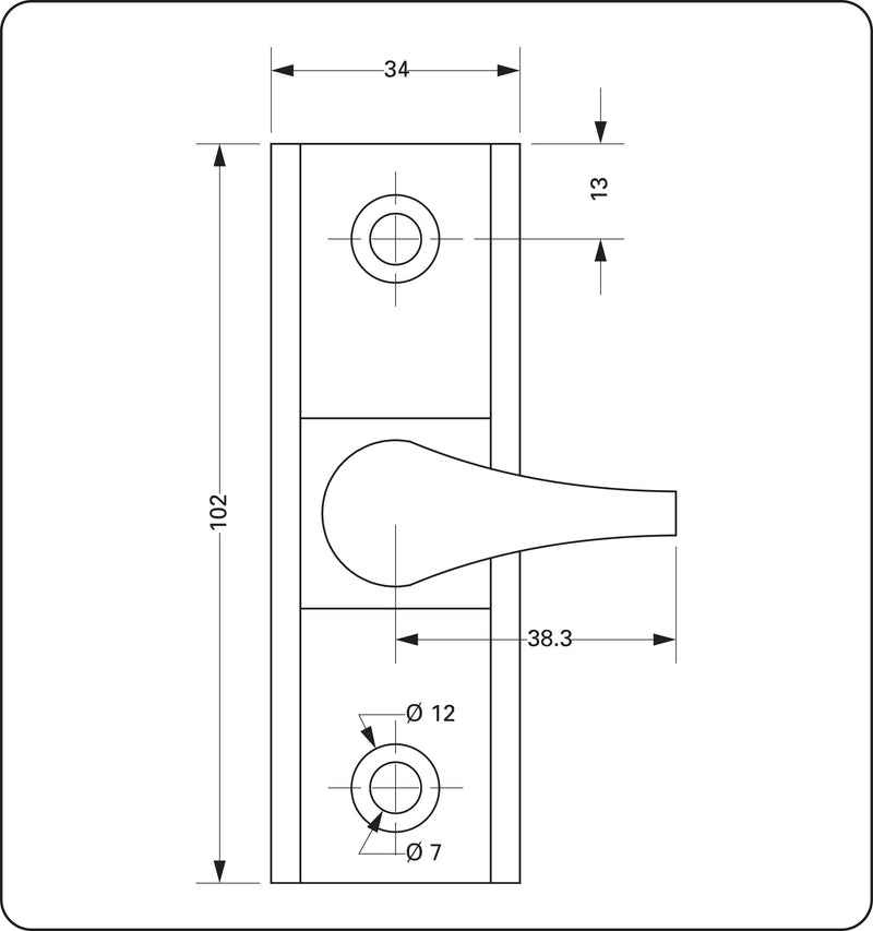 4565 Thumb Turn Lever Handle