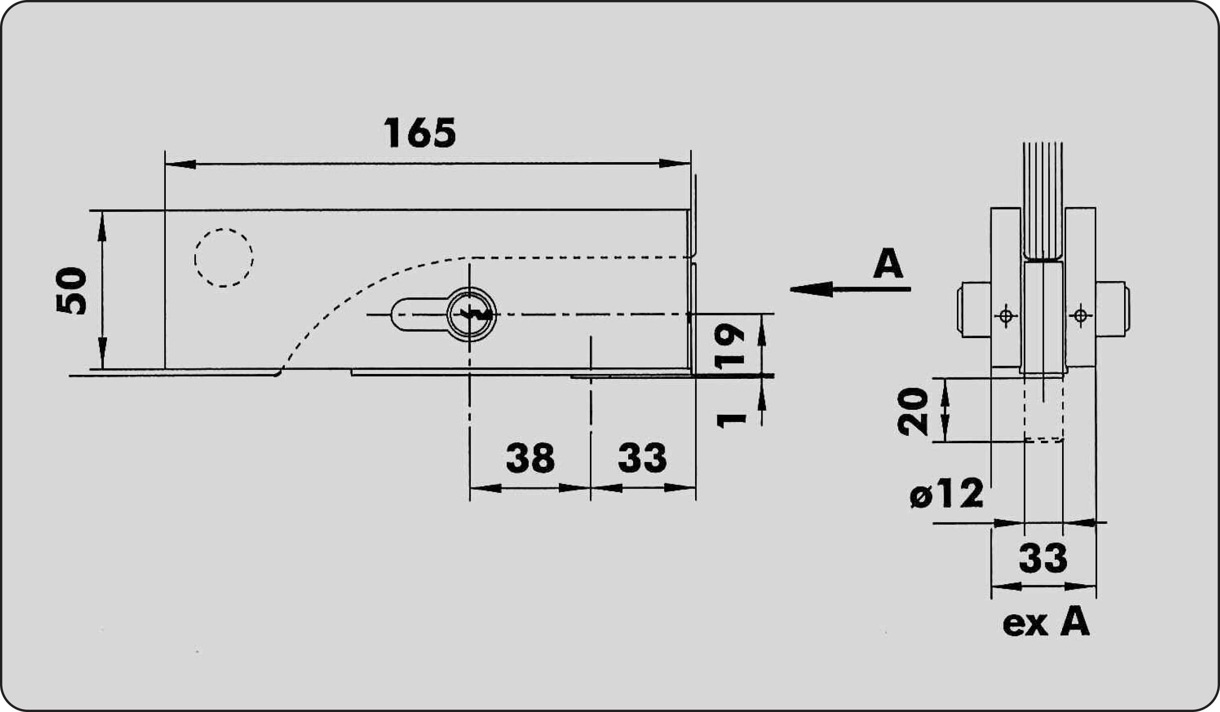 Casma Corner Patch Lock for Glass Doors