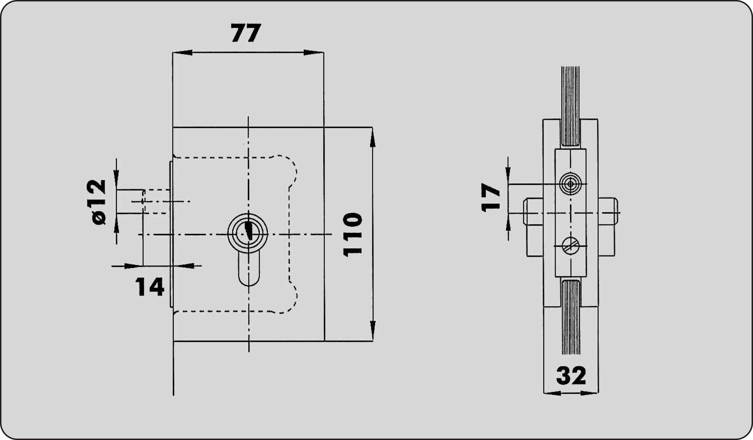 Casma Centre Patch Lock