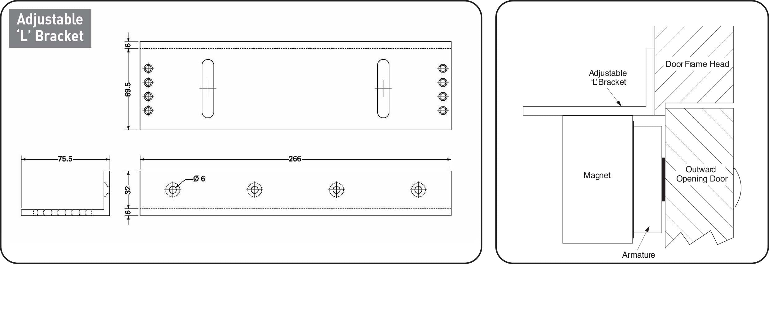 281 Series Adjustable Magnet Brackets