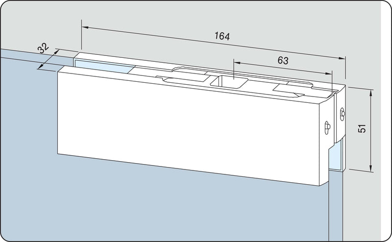 dormakaba Universal PT22 Transom Patch