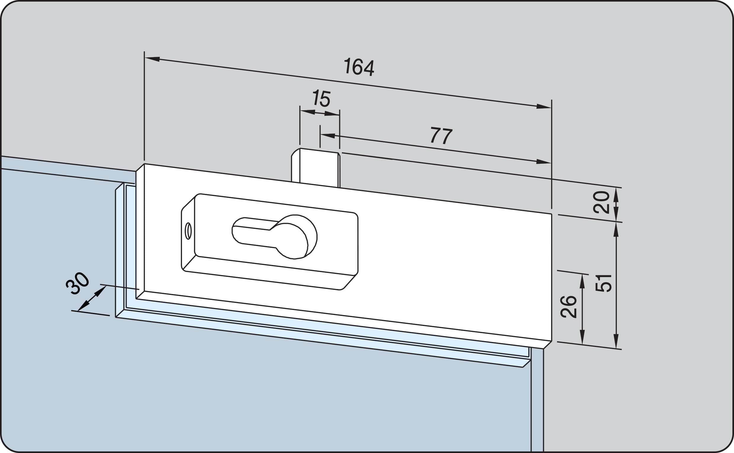 US10/20 Patch Lock Base Fitting Only