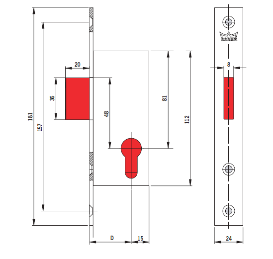 dormakaba 917 Mortice Deadlocks for Timber Doors