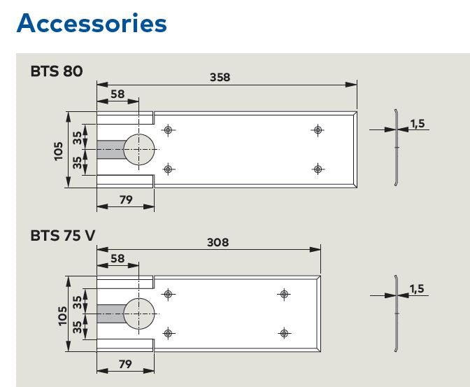 dormakaba BTS 80 Floor Spring Cover Plate