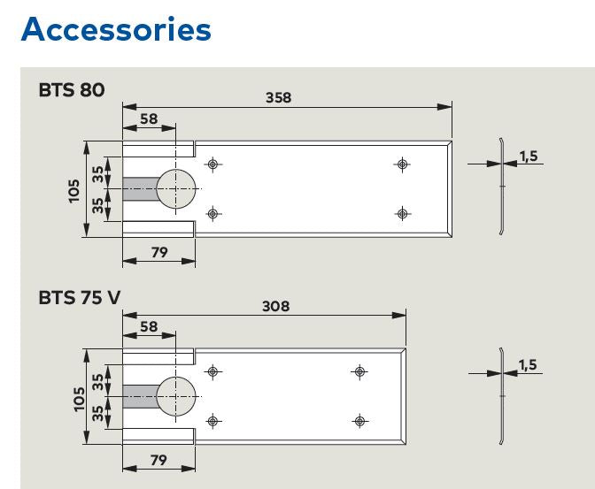 dormakaba BTS 80 Floor Spring Cover Plate